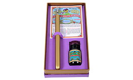Violette pensée set with 1 golden nibholder, 1writing nib (65B) and 10ml Violette pensée writing ink