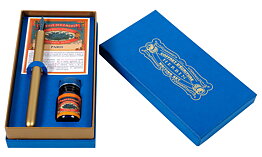 Bleu myosotis set with 1 golden nibholder, 1writing nib (361B) and 10ml Bleu myosotis writing ink