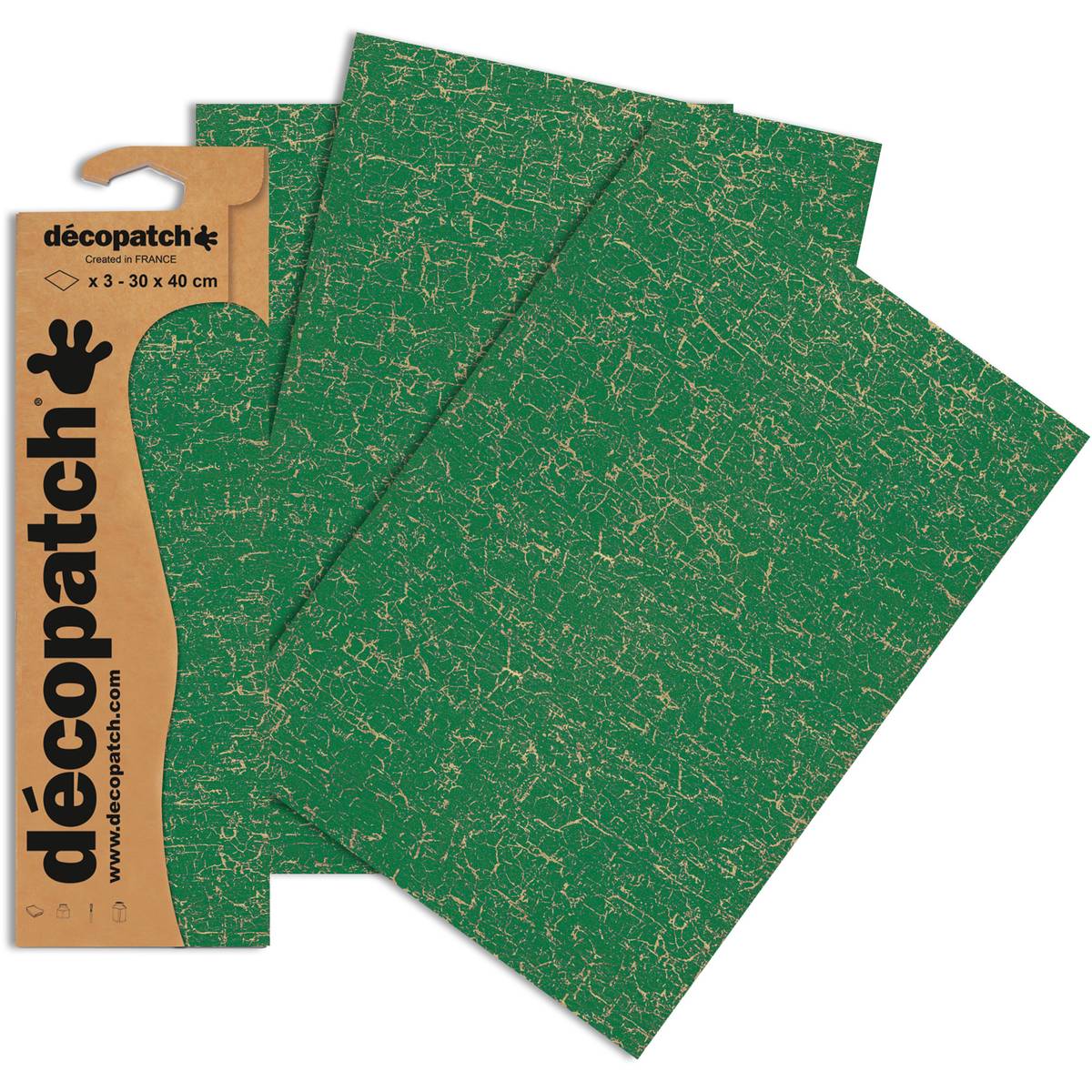 Decopatch papper - Krackelerat green