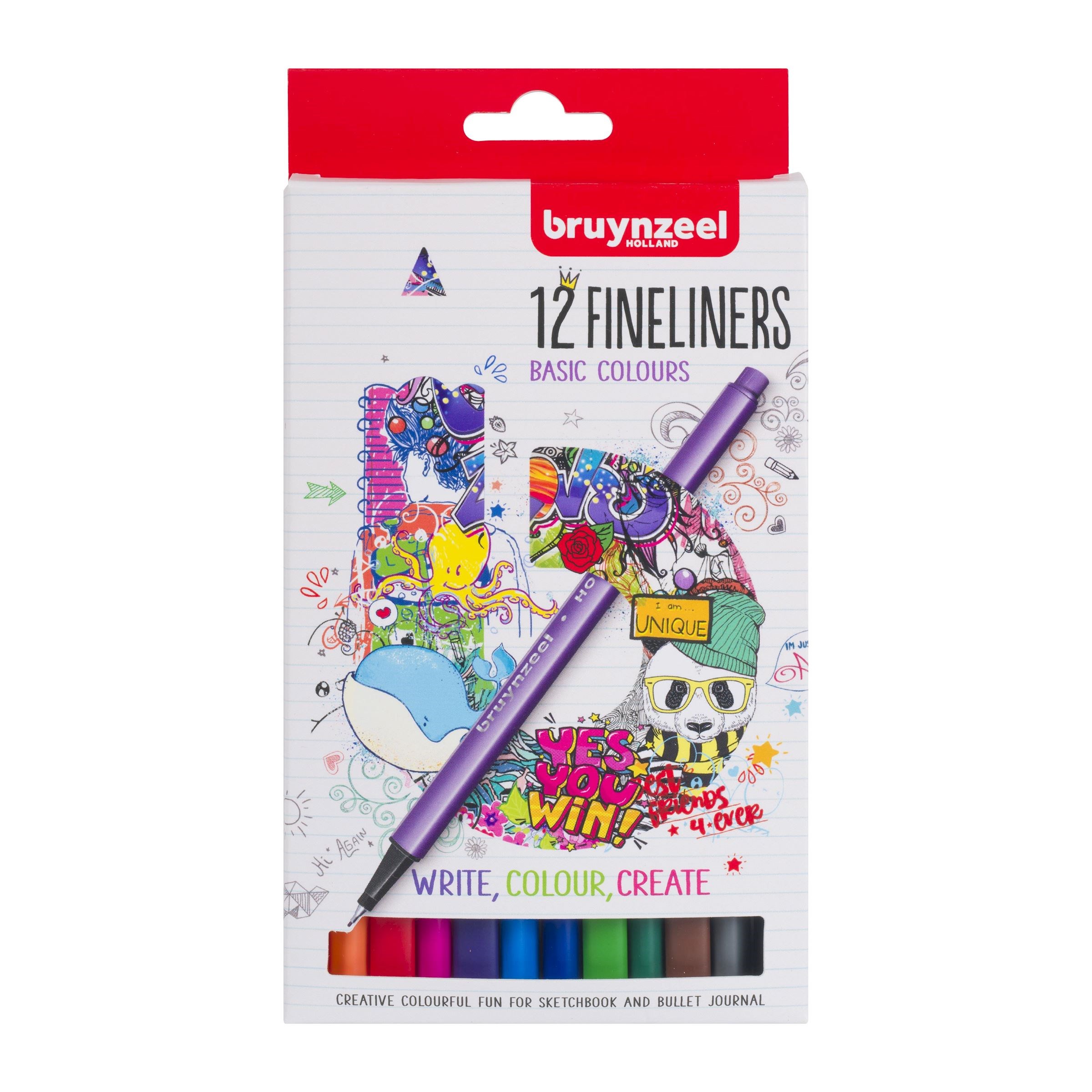 Bruynzeel Fineliner set 12