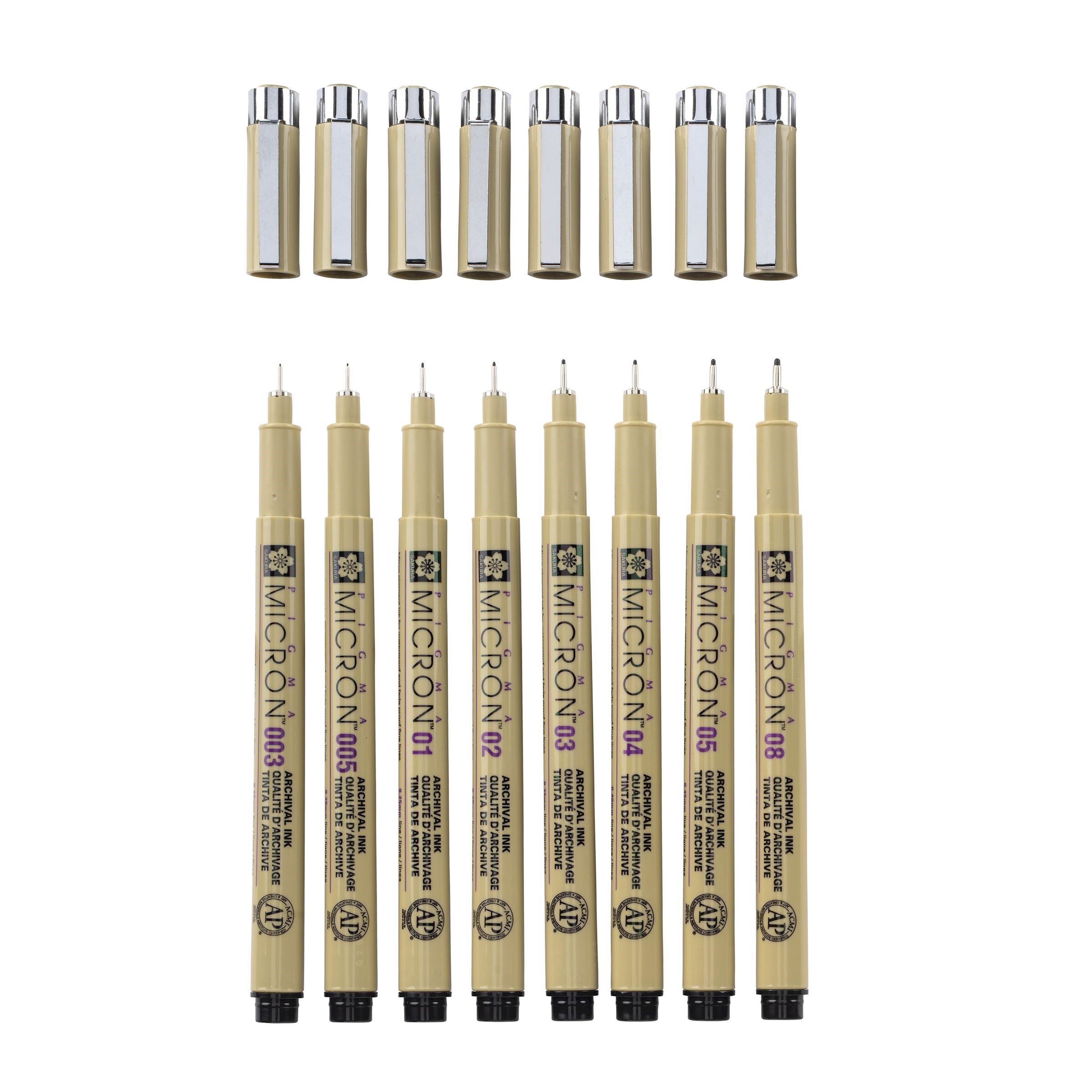Pigma Micron Set 8 Black - 2