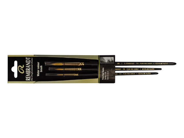 Rembrandt water colour brushes set series 110 (no. 2-4-8)