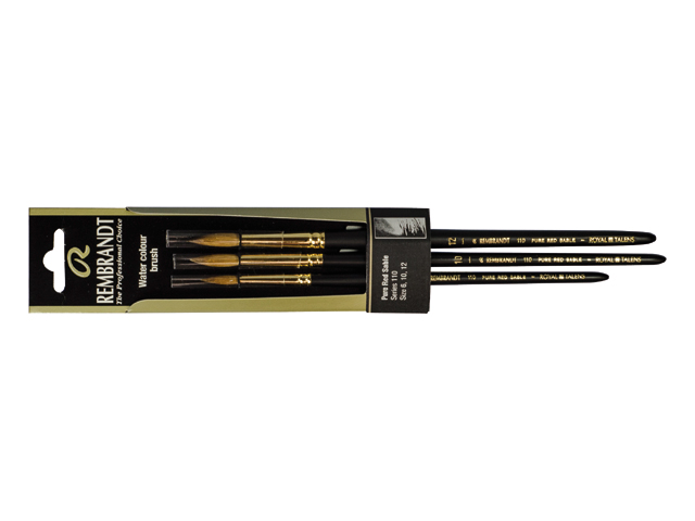 Rembrandt water colour brushes set series 110 (no. 6-10-12)