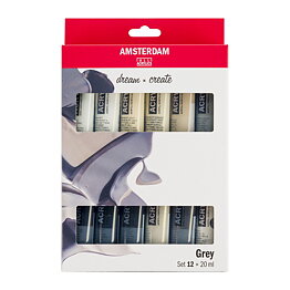 Amsterdam Standard Series Acrylics Grey Set 12 × 20 ml