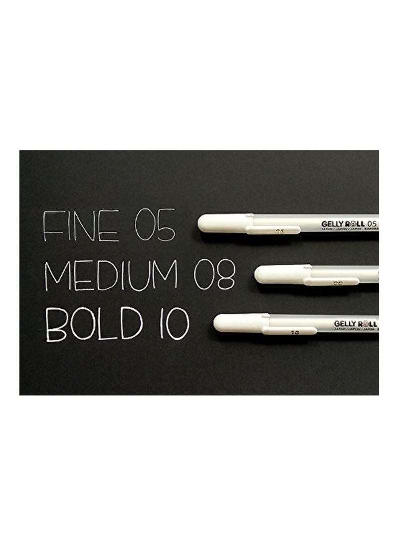 Gelly Roll Basic White Pen 05/08/10 Set 3 Blister - 3