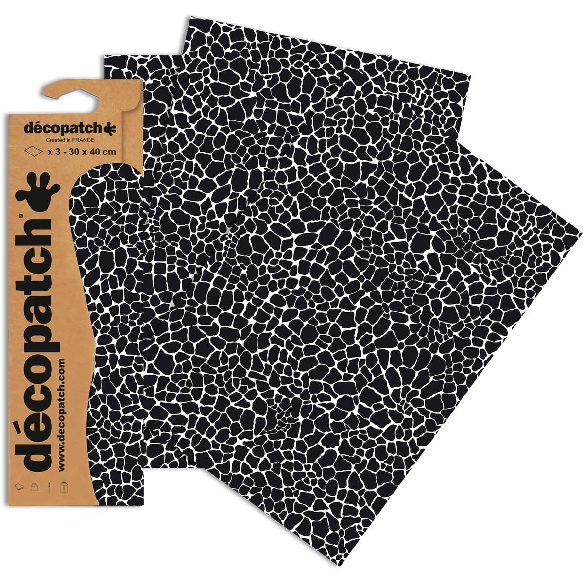 Decopatch papper - Svart krackelerat