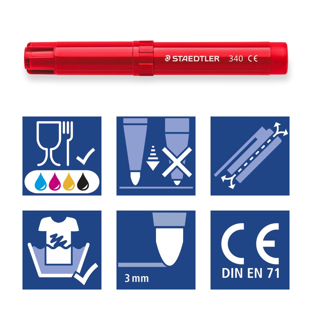 STAEDTLER® 340 Jumbo fiberpenna – 12-pack - 10