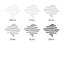 Pigment liner 308, 4+2 set