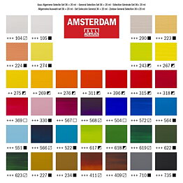 Amsterdam Standard Series Acrylics General Selection Set 36× 20 ml