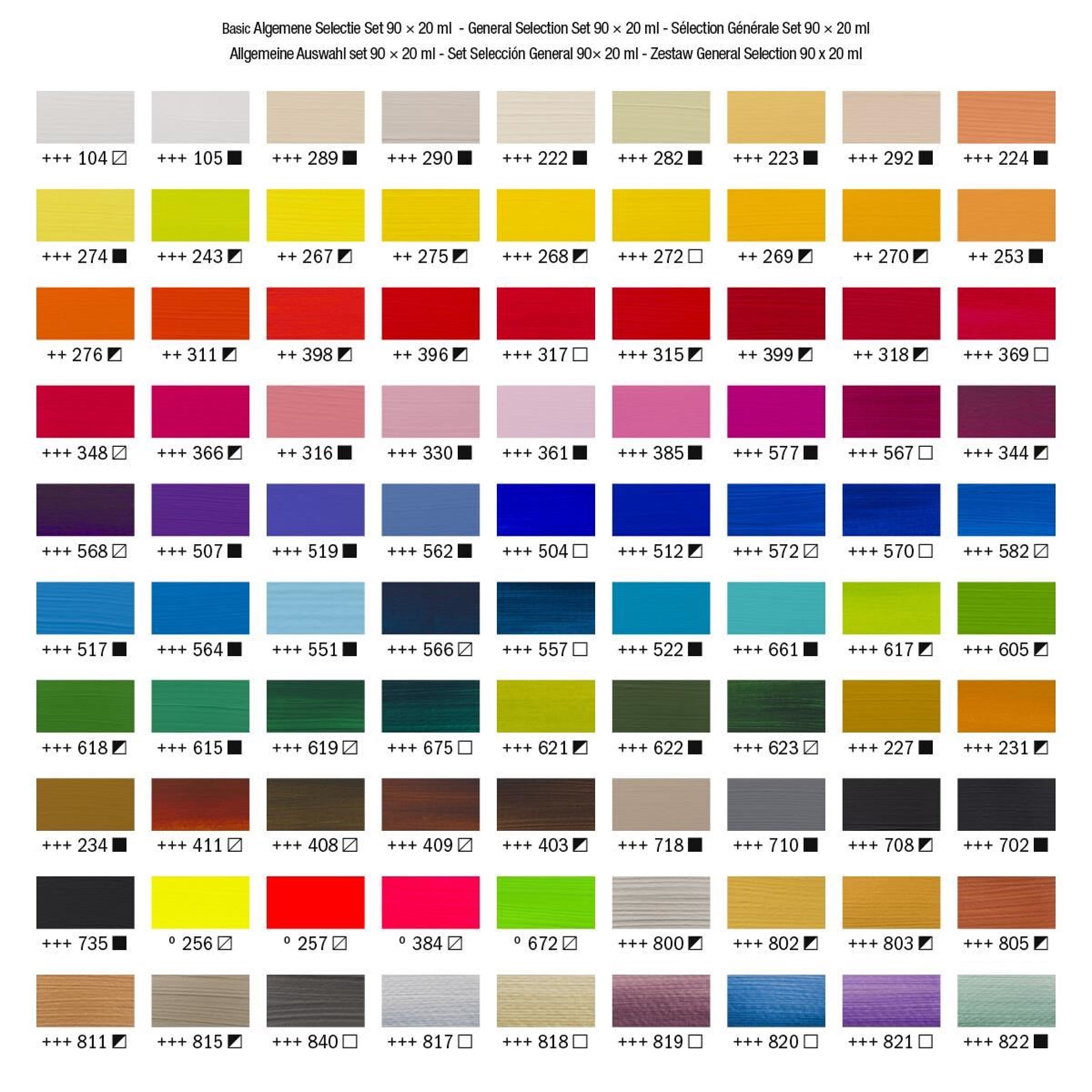 Amsterdam Standard Series Acrylics General Selection Set 90× 20 ml - 3