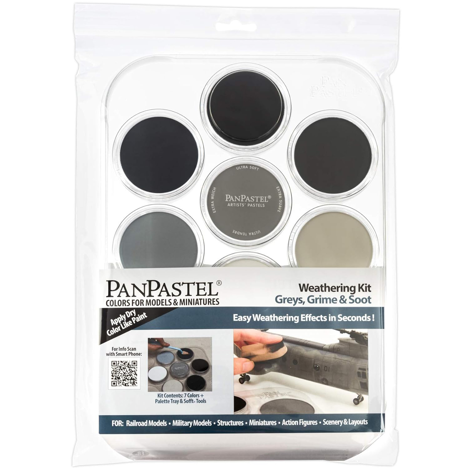 Weathering Greys, Grime & Soot Kit, 7 Color
