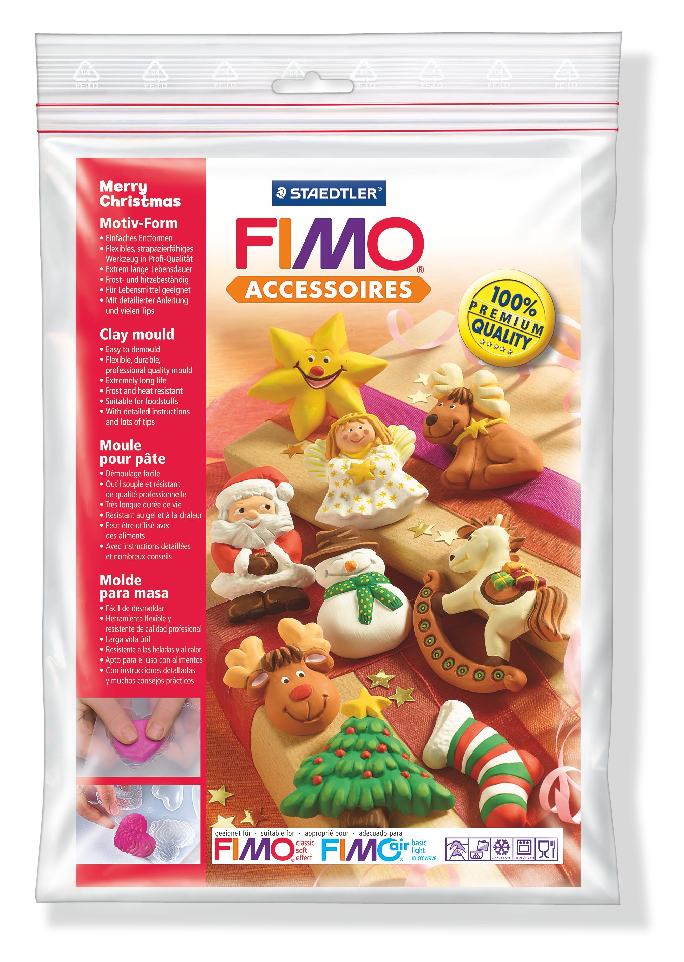 FIMO® 8742 Clay mould "Merry Christmas"