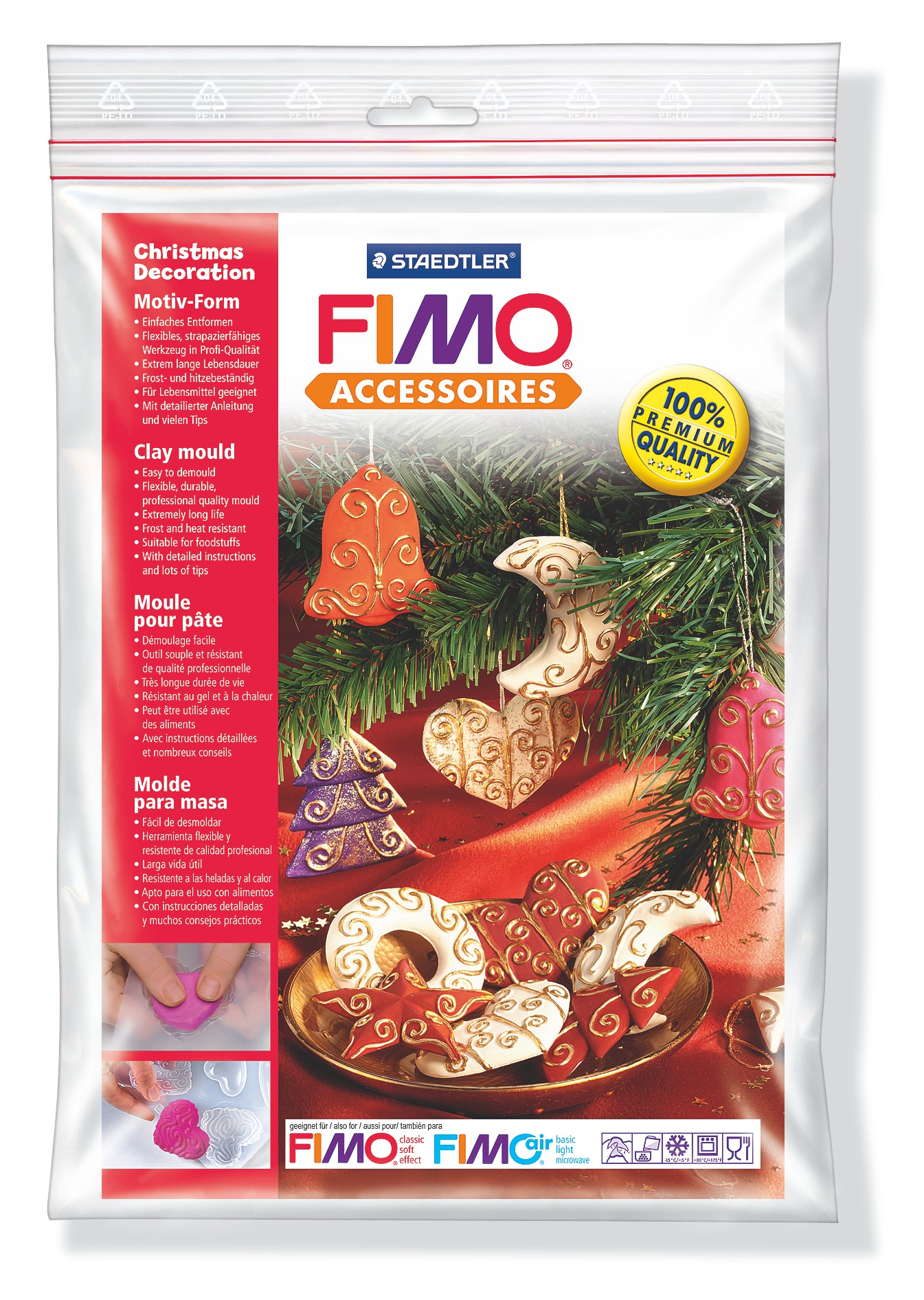 FIMO® 8742 Clay mould "Christmas Deco"