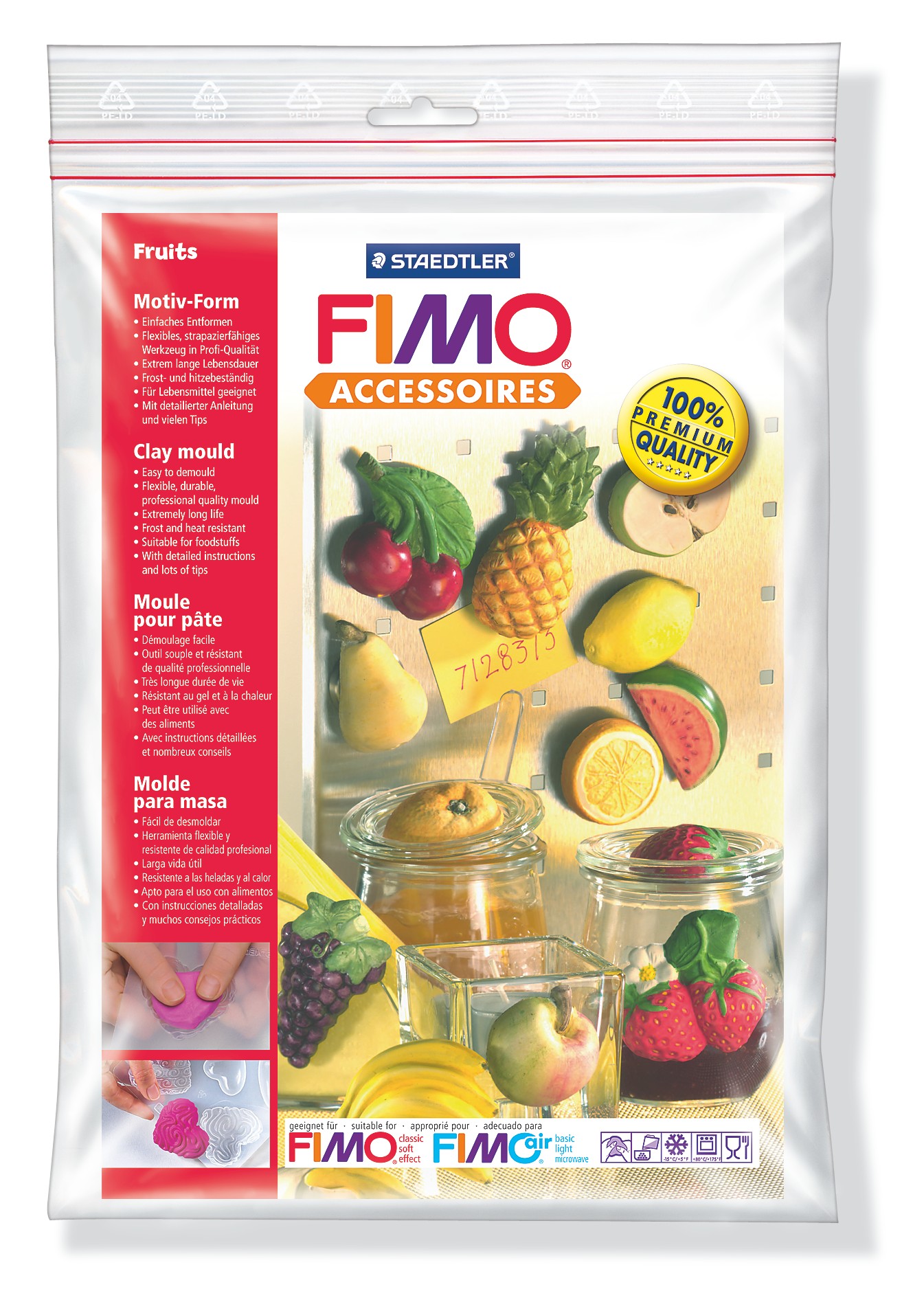 FIMO® 8742 Clay mould "Fruits"