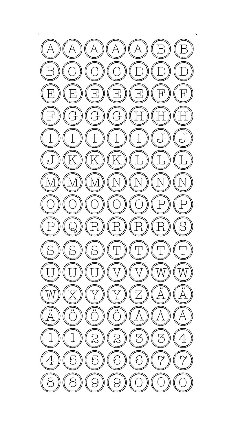 Peel Off Stickers - Bokstäver