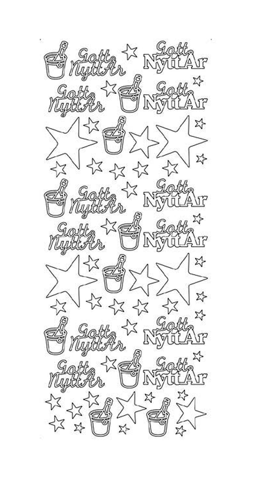 Peel Off Stickers - Gott Nytt ÅR