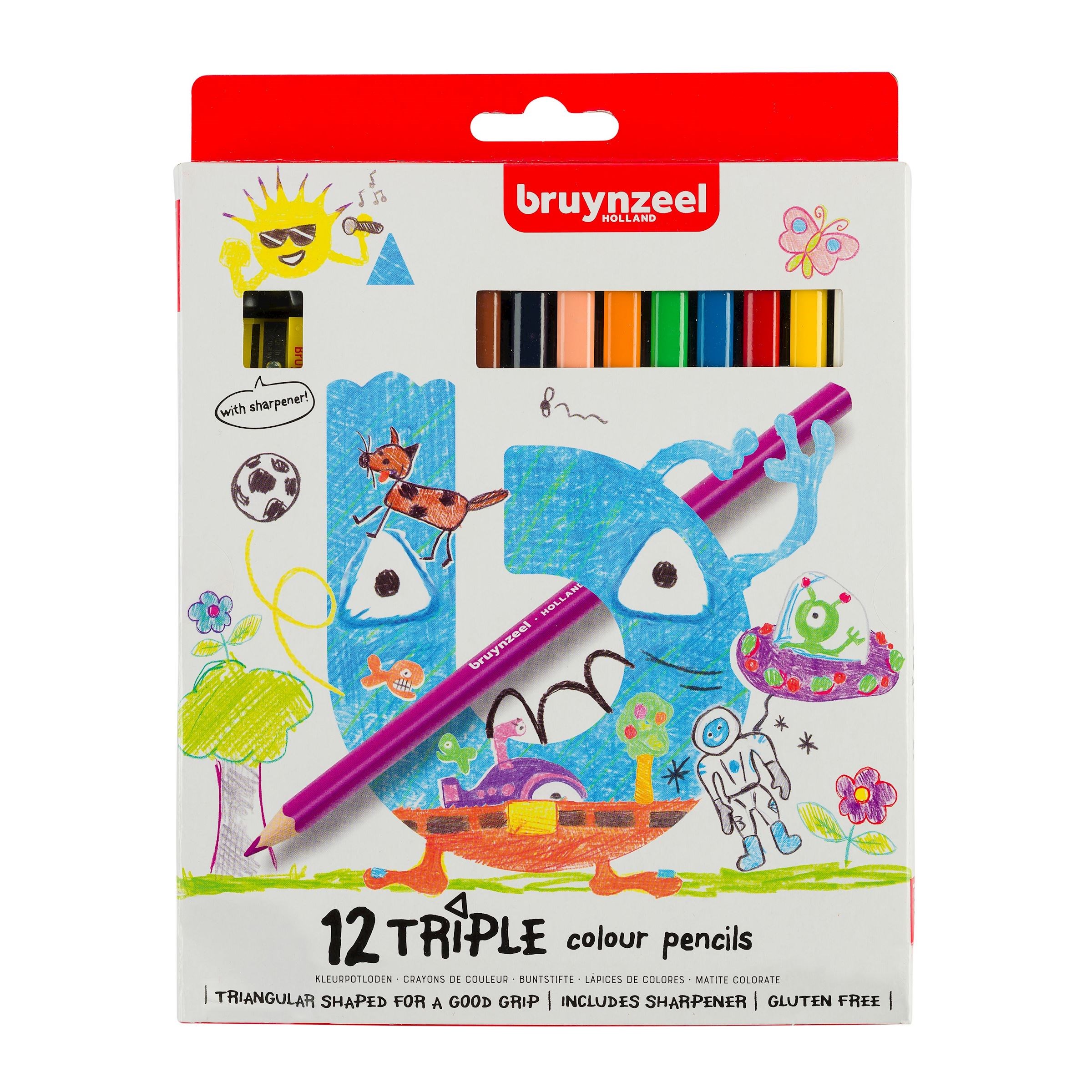 Bruynzeel Kids Triple Colour Pencils