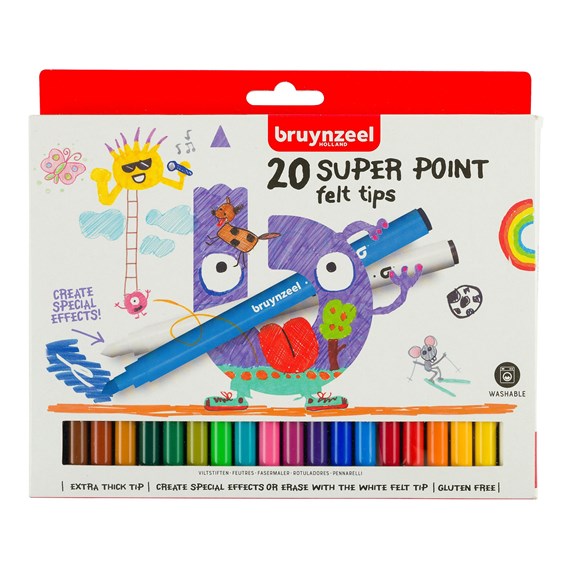 Bruynzeel Kids Super Point Felt Tips Set 20