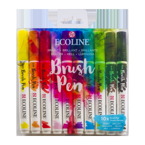 Ecoline Brush Pen Set of 10 - Bright