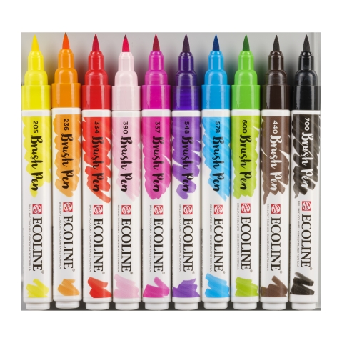 Ecoline Brush Pen Set of 10 - Bright - 3