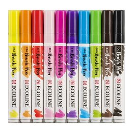 Ecoline Brush Pen Set of 10 - Bright