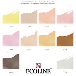 Ecoline Brush Pen Set of 10 - Skin