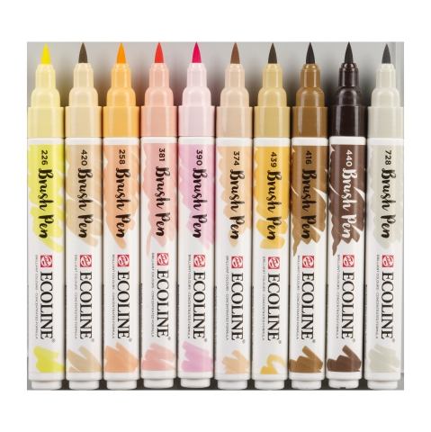 Ecoline Brush Pen Set of 10 - Skin - 3