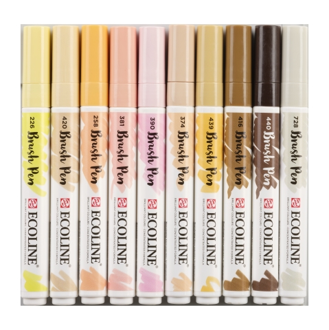 Ecoline Brush Pen Set of 10 - Skin - 4