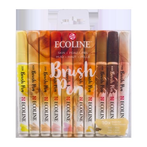 Ecoline Brush Pen Set of 10 - Skin