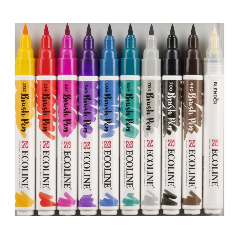Ecoline Brush Pen Set of 10 - Handlettering - 3