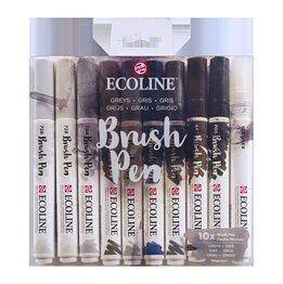 Ecoline Brush Pen Set of 10 - Greys