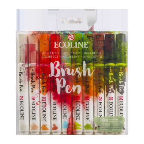 Ecoline Brush Pen Set of 10 - Architect