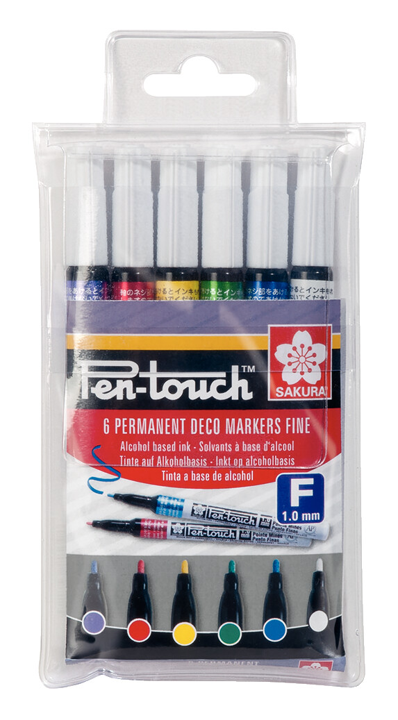 Pen-Touch Wallet 6 Colour Fine - 2