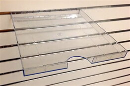 Display Dynamics 8.5x11 A4 Peg-able Clear Paper Tray