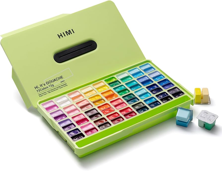 HIMI Twin Cup Jelly Gouache – 72 färger x 12 g