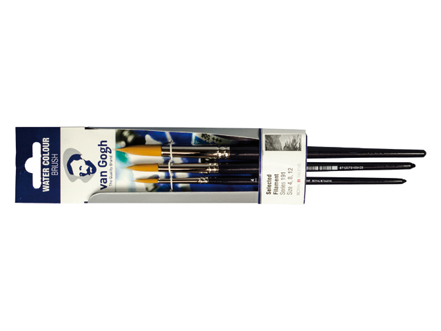 Van Gogh Watercolour brushes set series 191 (no. 4-8-12)