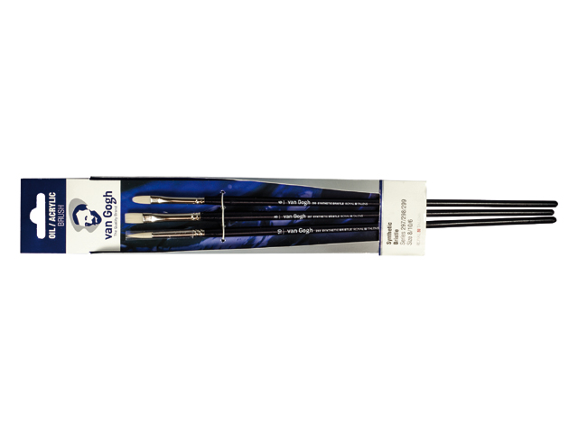 Van Gogh oil / acrylic brushes set serie 297 (nr 8) / 298 (nr 10) / 299 (nr 6)