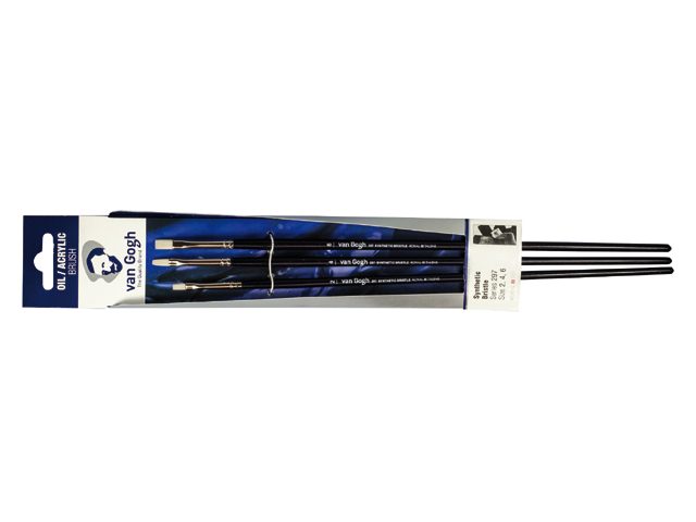 Van Gogh oil/acrylic brushes set 297 (no. 2-4-6)