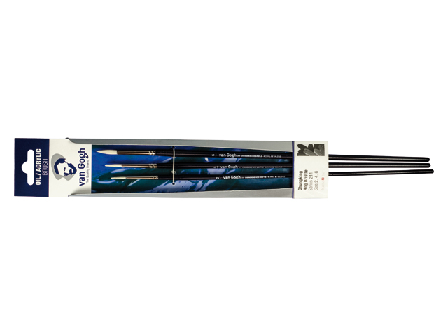 Van Gogh oil/acrylic brushes set series 211 (no. 2-4-6)