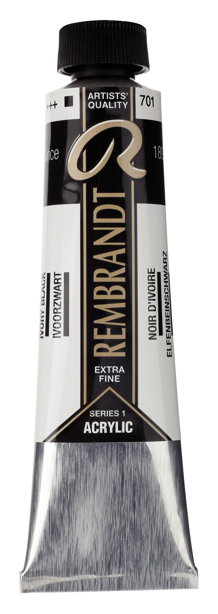 Rembrandt Acrylics 40ml Ivory Black - 2
