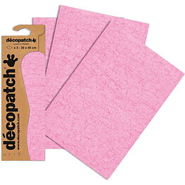 Decopatch papper - Krackelerat rosa