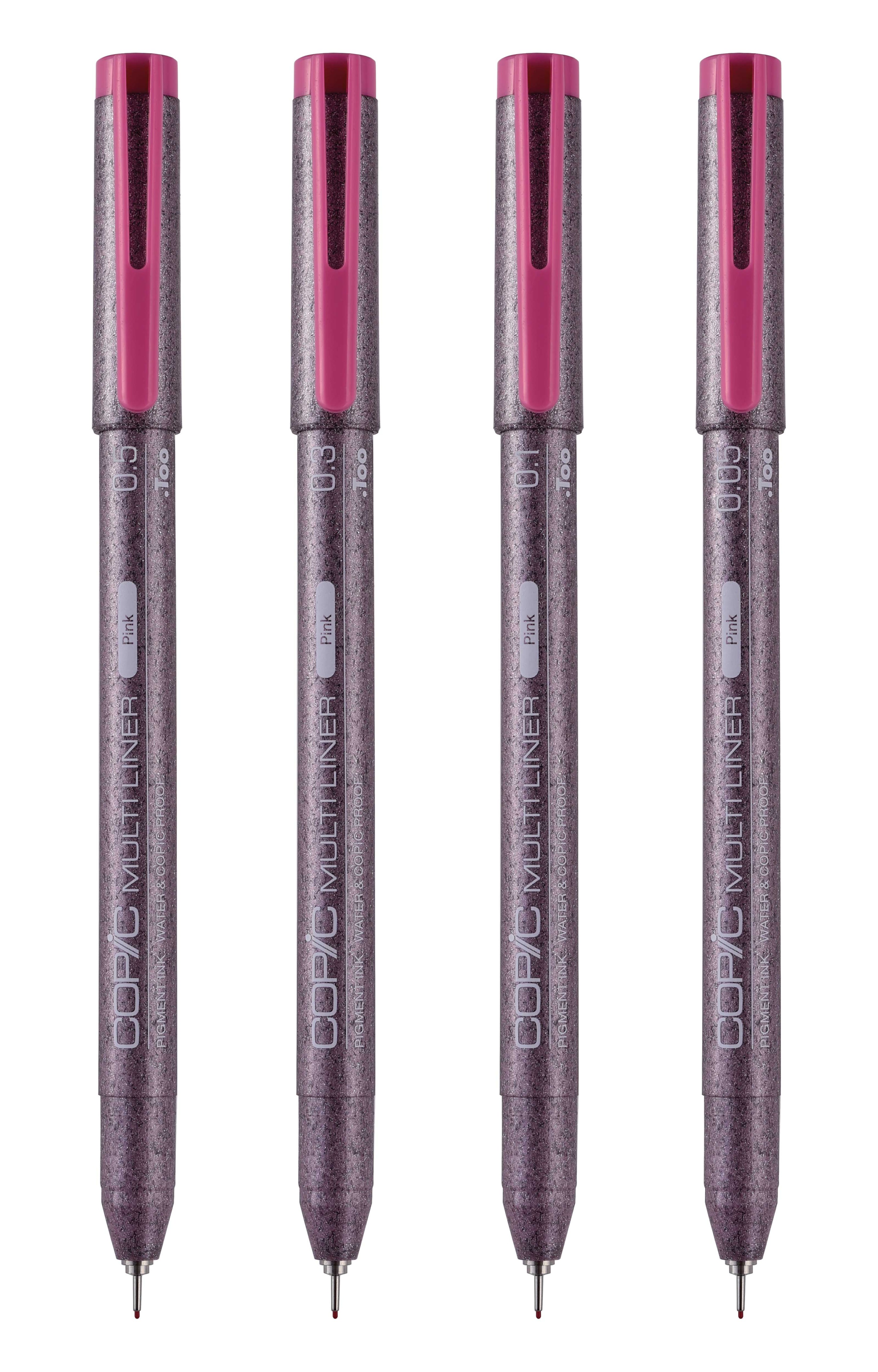 COPIC Multiliner Pink set om 4 pennor - 13