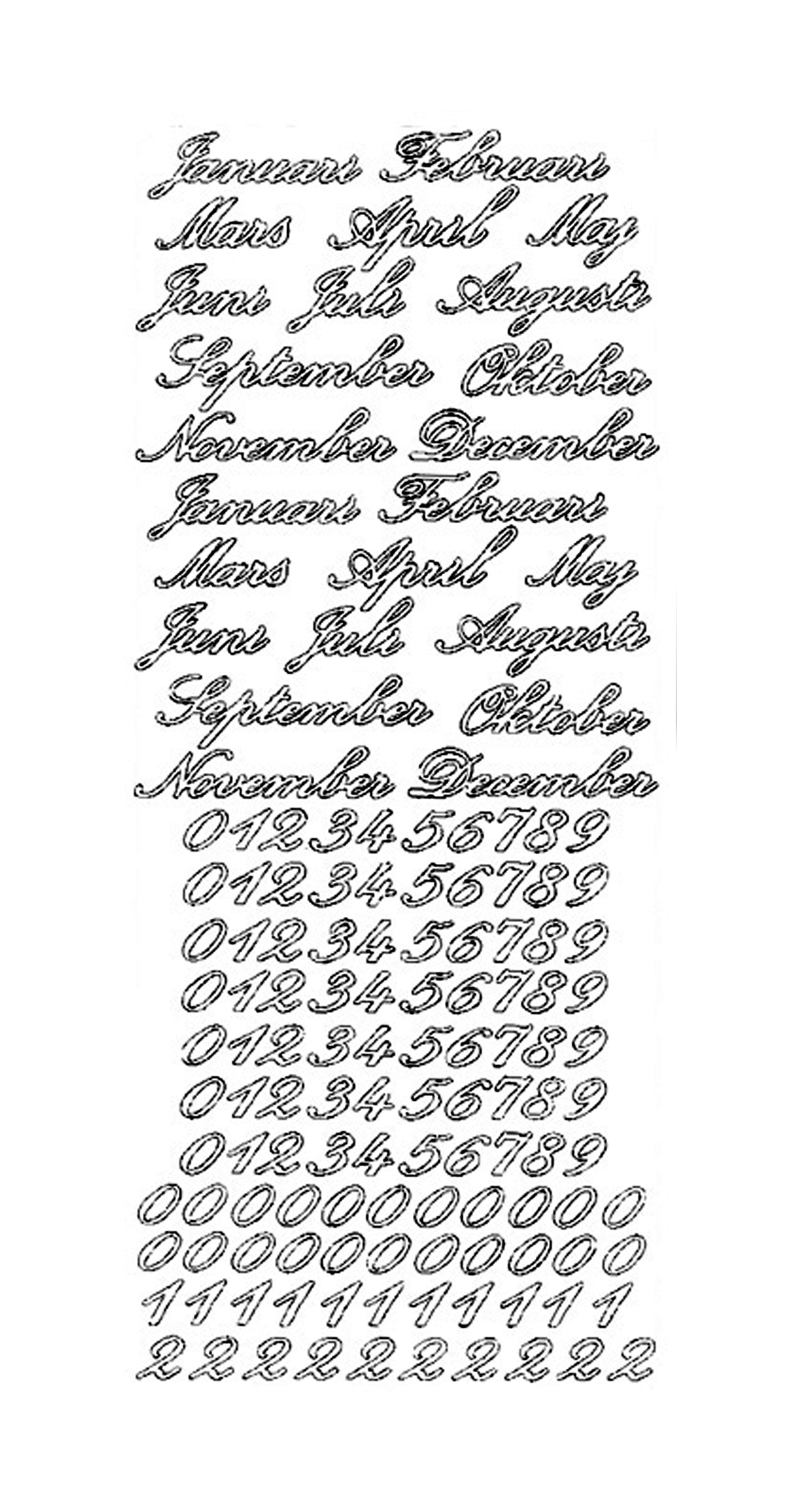 Stickers - Månader - 2