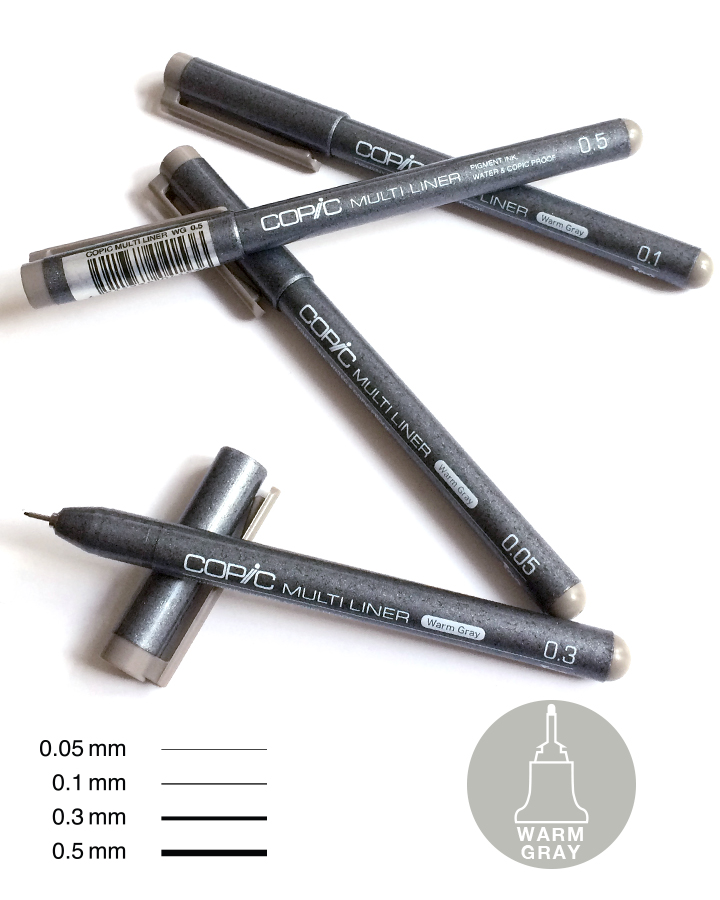 Copic Multiliner Warm Grey set om 4 pennor - 3