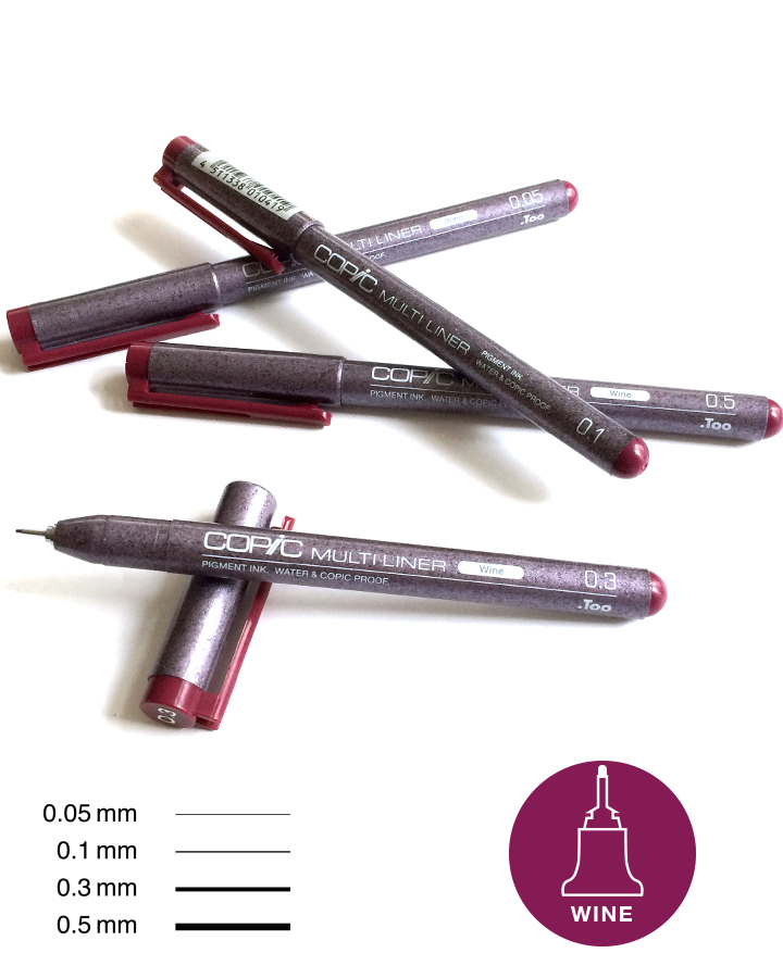 Copic Multiliner Wine set om 4 pennor - 2