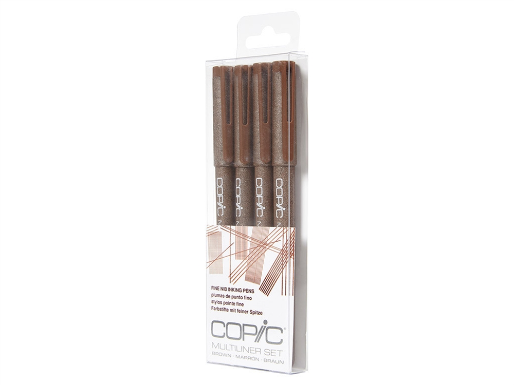 Copic Multiliner Brown set om 4 pennor