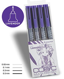 Copic Multiliner Lavender set om 4 pennor