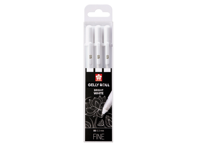 Gelly Roll Basic White Pen Fine 0,3 mm Set 3