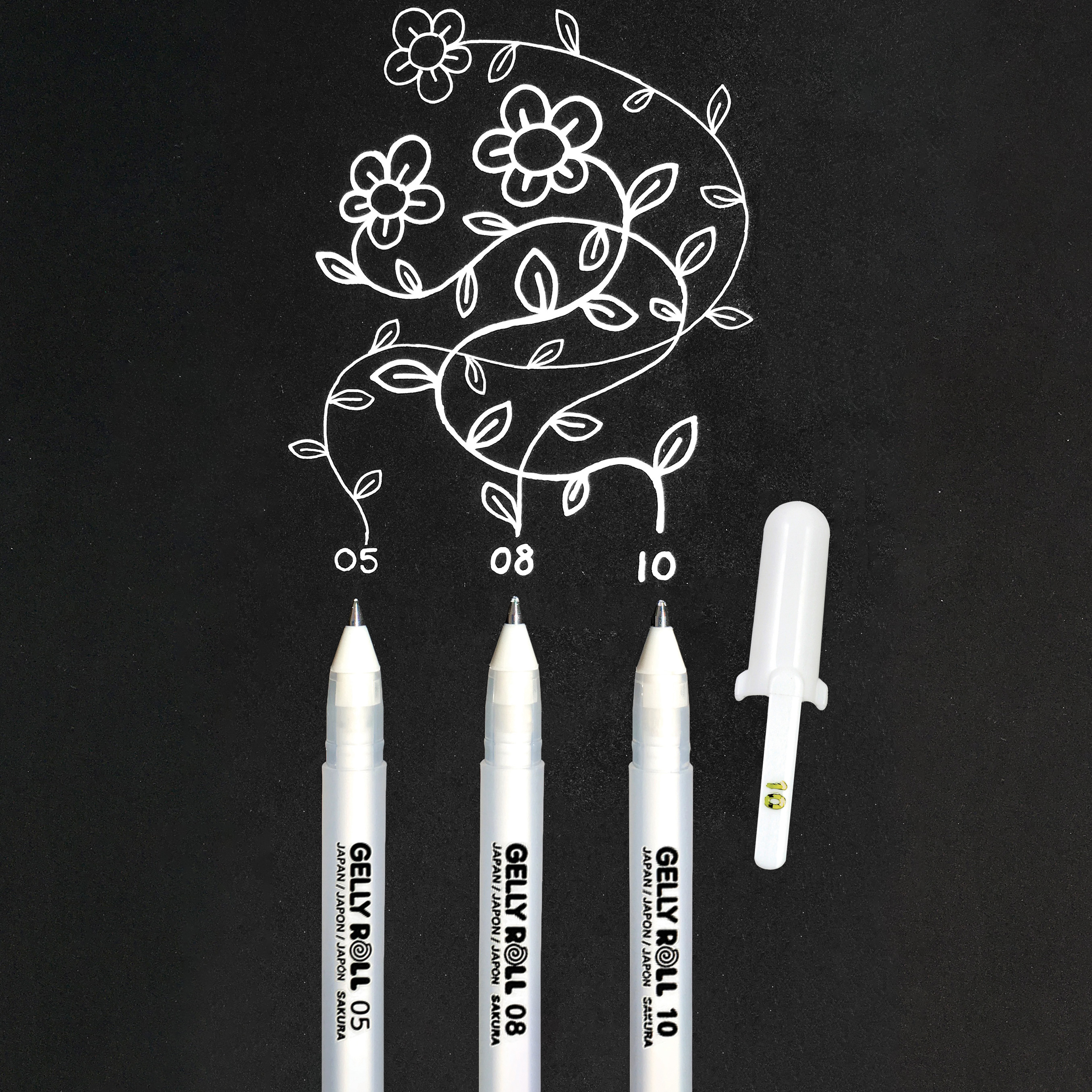 Gelly Roll Basic White Pen Fine 0,3 mm Set 3 - 3