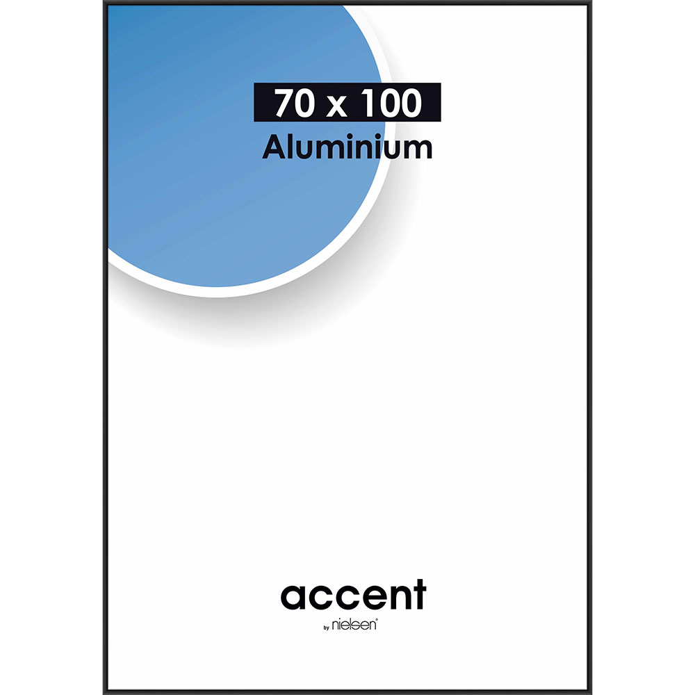 Accent Aluminium Svart Matt - 24